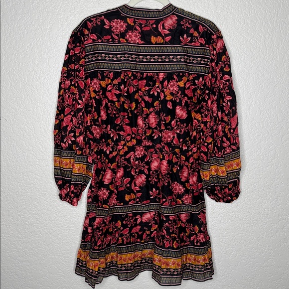 Alice + Olivia Sedona Mandarin Tunic Mini Dress Size 6 Cotton Silk Blend Boho - Picture 7 of 7